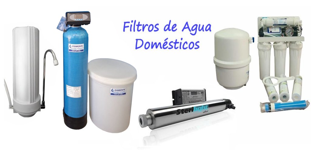 Distintos tipos de Filtros de Agua para casas que comercializamos en OSMOVIC