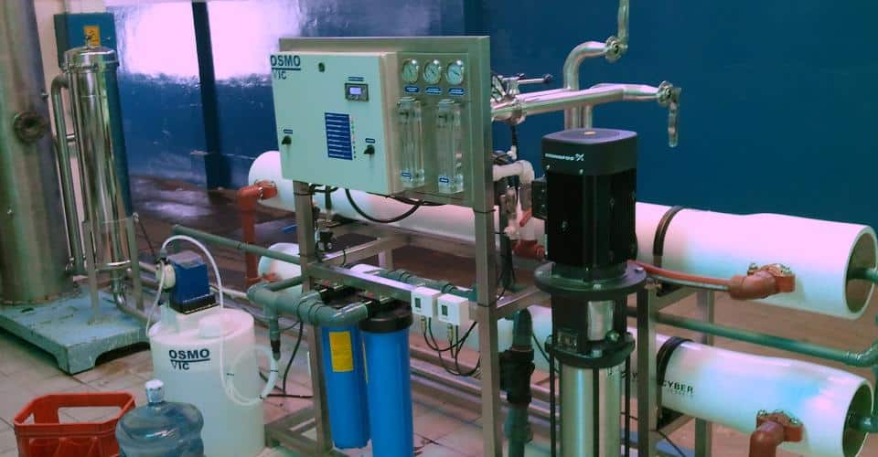 Osmosis inversa OSMOVIC instalada en embotelladoras de Buenos Aires
