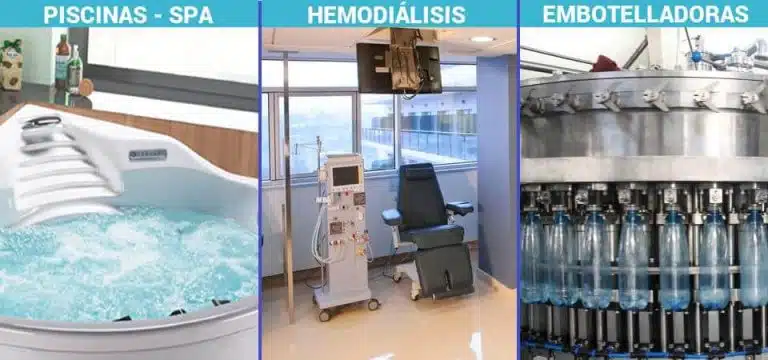 Usos de equipos ozonizadores en Piscinas, embotelladoras y para Hemodiálisis