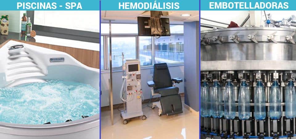 Usos de equipos ozonizadores en Piscinas, embotelladoras y para Hemodiálisis