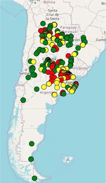 Mapa agua subterránea con Arsénico en Argentina. OSMOVIC SRL