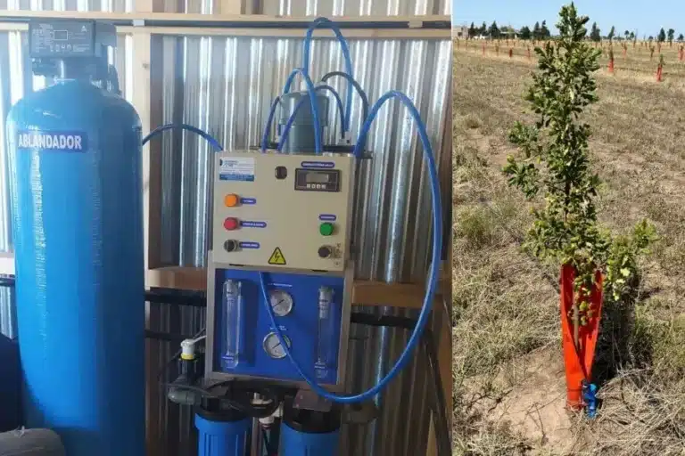 Equipo de Osmosis Inversa para Agua de riego tratada en Cultivo Alimentos Argentina